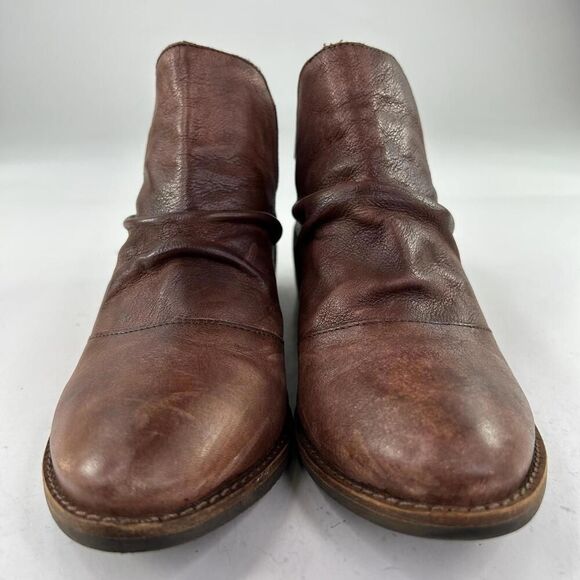 Matisse Augustine Mules US 7.5 M Brown Ruched Leather Vamp Slip-On Shoes - Picture 2 of 10